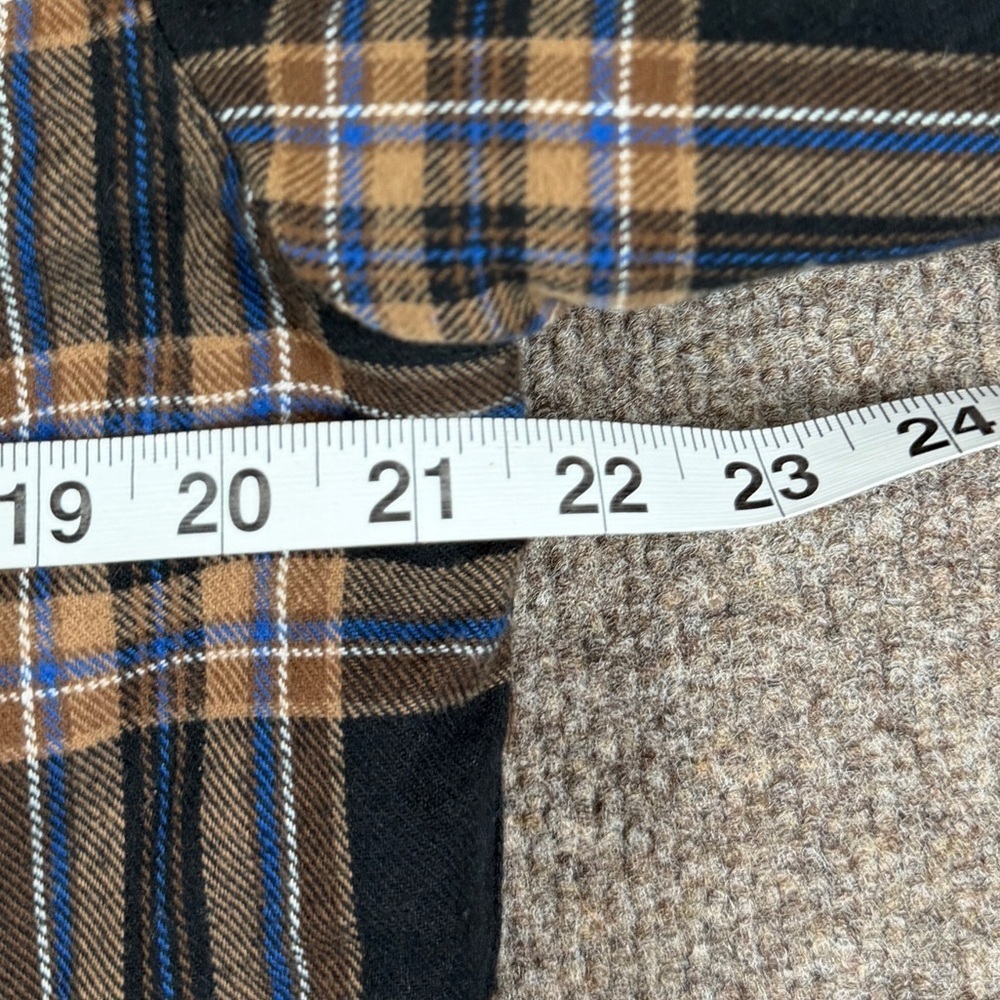 Weatherproof Plaid Fleece Sherpa Fur Lined Button Up Shirt Jacket Mens M Shacket - Picture 13 of 13